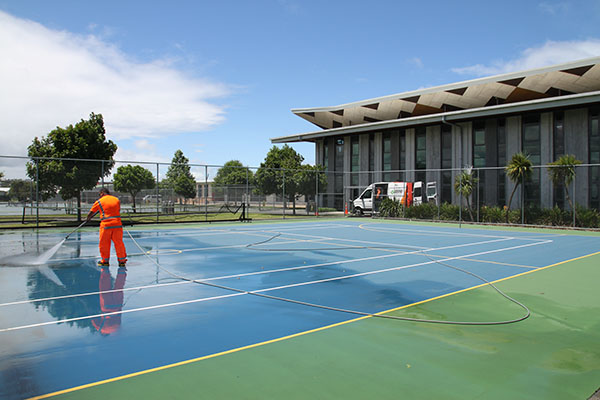 Cleaning Sports Courts | Civic Waste