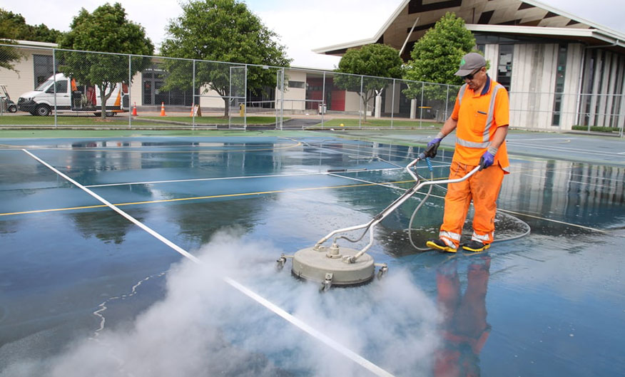 Cleaning Sports Courts